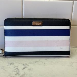 Kate Spade Striped Wristlet Wallet